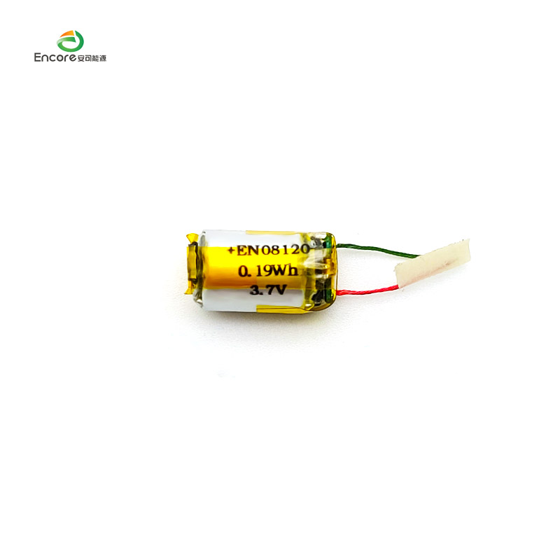 08120 50mAh Cylindrical 3.7v lipo baterei