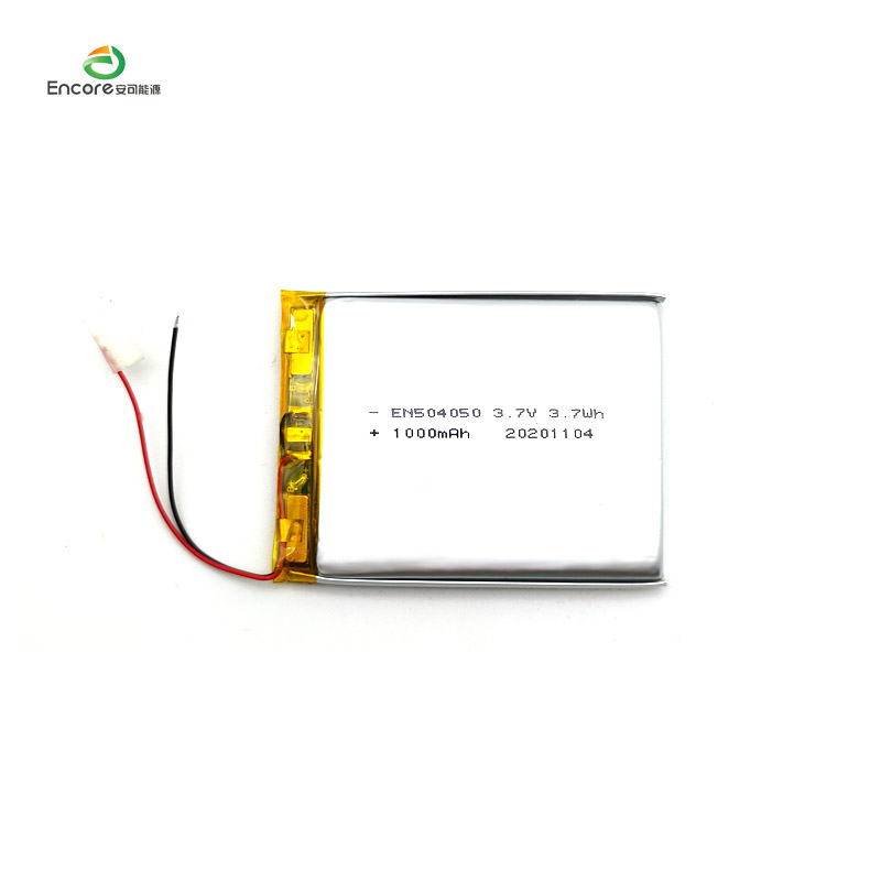 504050 3.7 V 1000 MAh Lipo JST Konektor Lithium Polimer Baterai untuk Perangkat Pertukaran Portabel dengan UL