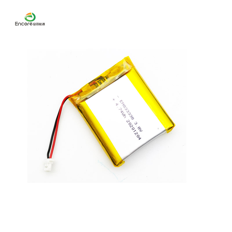 833338 1280mAh 3.8v sel lipo sing bisa diisi ulang